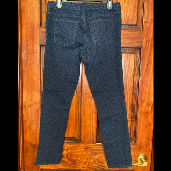 Gap Always Skinny Medium & Dark Blue Wash Cheetah Animal Print Jeans 28 - Picture 8 of 12